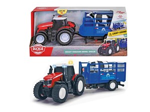 Obrazek Traktor z przyczepą Dickie Toys FARM Massey Ferguson 26 cm