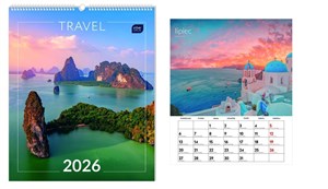 Obrazek Kalendarz ścienny planszowy 2026 - Travel