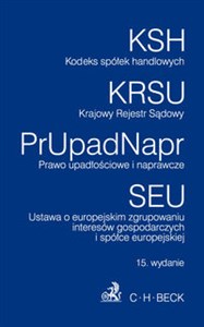 Bild von Kodeks spółek handlowych Krajowy Rejestr Sądowy Prawo upadłościowe i naprawcze. Ustawa o europejskim zgrupowaniu interesów gospodarzcych