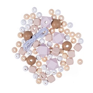 Obrazek Koraliki drewniane nude 80szt