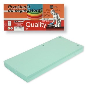 Bild von Przekładki do segregatora 100szt green