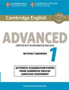 Bild von Cambridge English Advanced 1 for Revised Exam from 2015 Student's Book without Answers