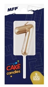 Bild von Świeczka złota balon cyfra 7