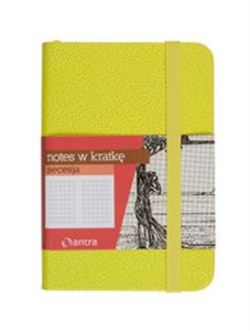 Bild von Notes A7 z gumką Secesja kratka zielony