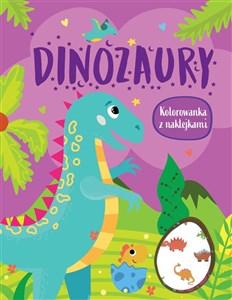 Obrazek Dinozaury. Kolorowanka z naklejkami