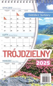 Obrazek Kalendarz 2025 biurkowy trójdzielny Lux