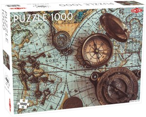Bild von Puzzle Mapa morza z kompasem 1000