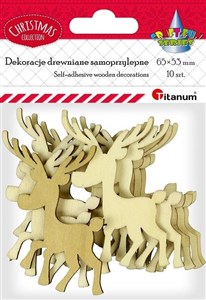 Bild von Drewniane renifery samoprzylepne 10szt