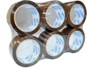 Obrazek Taśma klejąca 48mmx91,4m brązowa (6szt)