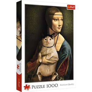 Obrazek Puzzle 1000 Dama z kotem / Bridgeman_L