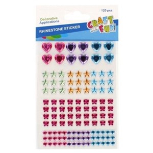 Obrazek Ozdoba dekoracyjna kryształki samoprzylepne mix