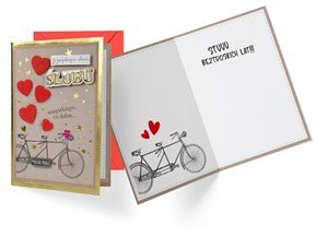 Obrazek Karnet B6 FR-012 Ślub rower