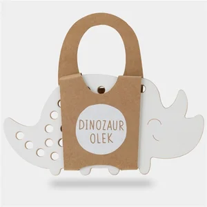 Obrazek Dinozaur Olek.Drewniana przeplatanka Montessori