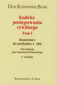 Obrazek Kodeks postępowania cywilnego t.1 Komentarz do artykułów 1-366