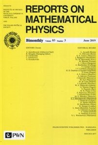 Obrazek Reports on Mathematical Physics 83/3/2019