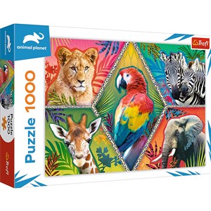 Obrazek Puzzle Egzotyczne zwierzęta 1000