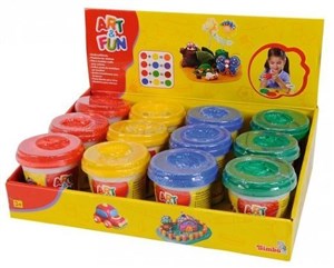 Obrazek Masa plastyczna w kubeczku 140 g, 4 kolory