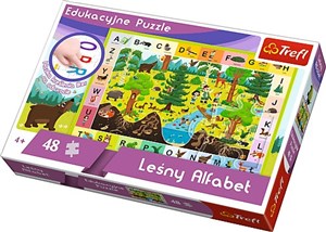 Obrazek Puzzle edukacyjne 48 Leśny alfabet