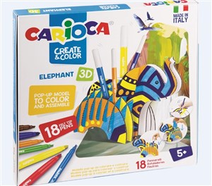 Obrazek Zestaw do kolorowania Elephant 3D CARIOCA