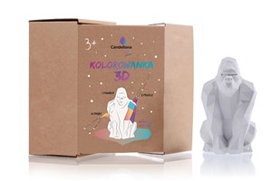 Obrazek Kolorowanka 3D Goryl Low Poly