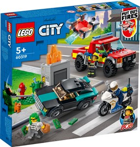 Obrazek Lego CITY 60319 Akcja strażacka i policyjny pościg