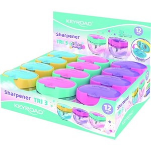 Bild von Temperówka plastikowa potrójna pojemnik (12szt)