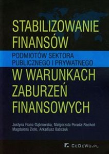 Bild von Stabilizowanie finansów podmiotów sektora publicznego i prywatnego w warunkach zaburzeń finansowych