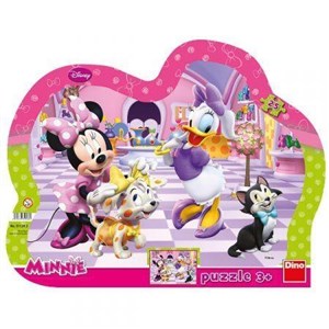 Obrazek Puzzle 25 ramkowe Minnie i zwierzaki