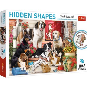 Obrazek Puzzle 1043 Hidden Shapes Psia zabawa 10675