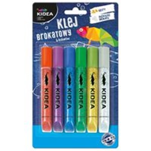 Obrazek Klej brokatowy Kidea 6 kolorów 13g