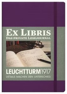 Obrazek Dziennik czytelniczy Leuchtturm1917 Ex libris fioletowy