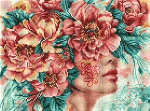 Bild von Diamentowa mozaika - Romantyzm kwiatów 30x40cm