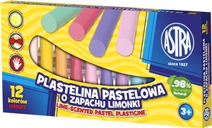 Obrazek Plastelina 12 kolorów pastelowa o zapachu limonki