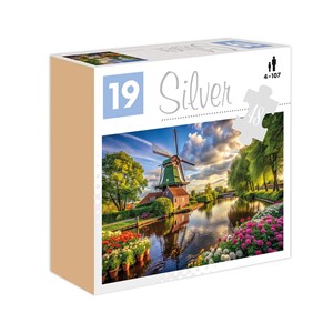 Obrazek Puzzle 48 Wiatrak Silver ALEX