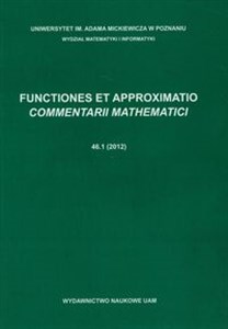 Obrazek Functiones et approximatio Commentarii Mathematici 46.1 (2012)