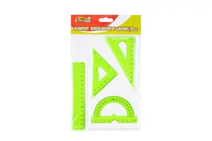 Bild von Komplet kreślarski z linijką 15cm zielony PENMATE