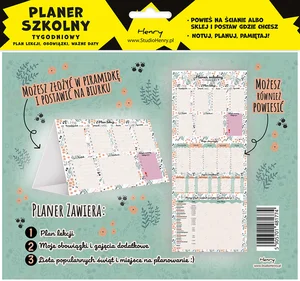 Bild von Planer szkolny tygodniowy plany zajęć kot Pattern