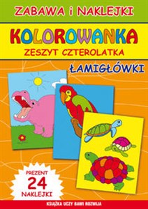 Bild von Zeszyt czterolatka Kolorowanka Łamigłówki Zabawa i naklejki