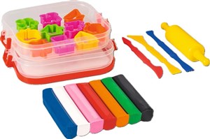 Bild von Zestaw plasteliny brylantowej z akcesoriami 7kol.