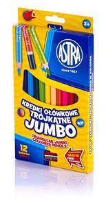 Bild von Kredki ołówkowe trójkątne jumbo Astra 12 kolorów