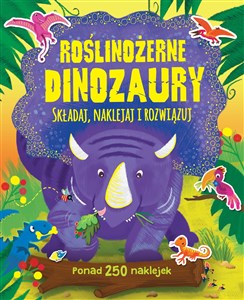 Bild von Roślinożerne dinozaury Składaj naklejaj i rozwiązuj