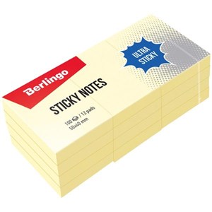 Obrazek Bloczek samoprzylepny 50x40 żółty 12x100 kartek
