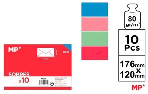 Bild von Koperta 120x176mm jednokolorowa mix 10szt
