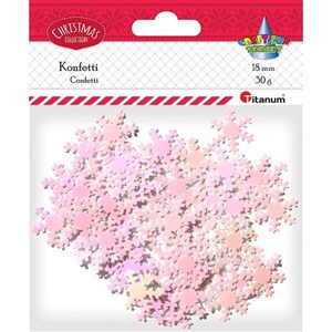Obrazek Konfetti Płatki śniegu bladoróżowe 30g