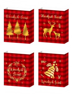 Bild von Torebki prezentowe BN 12 sztuk mix wzorów JYWK GB-2291 S