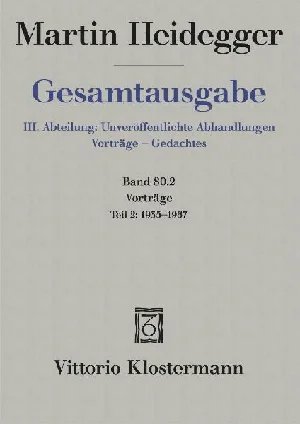 Obrazek HEIDEGGER, M: VORTRÄGE