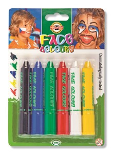 Obrazek Kredki do malowania twarzy 6 kolorów