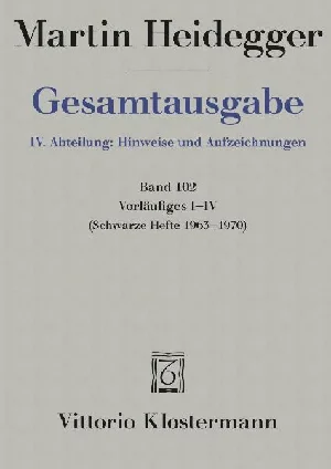 Obrazek HEIDEGGER, M: VORLÄUFIGES I-IV