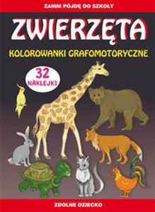 Obrazek Zwierzęta Kolorowanki grafomotoryczne Zanim pójdę do szkoły. 32 naklejki