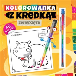 Obrazek Kolorowanka z kredką Zwierzęta